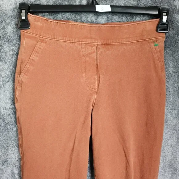 Spanx On The Go Cropped Straight Pants Women’s S Brown High Rise Stretch Capri - Picture 2 of 10